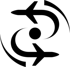 Airplane Silhouette In Rotation Sketch Style Svg Vector, Free Vectors File